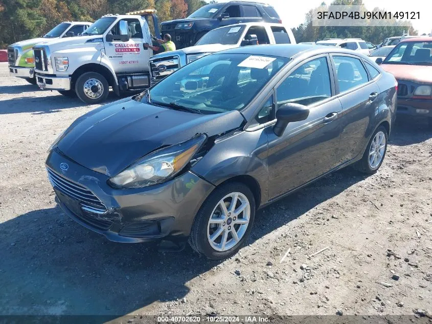 2019 Ford Fiesta Se VIN: 3FADP4BJ9KM149121 Lot: 40702620