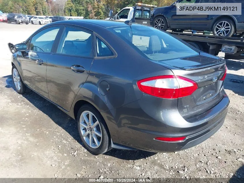 2019 Ford Fiesta Se VIN: 3FADP4BJ9KM149121 Lot: 40702620