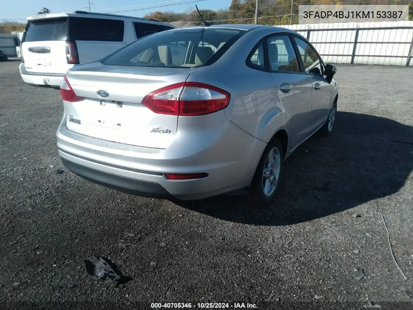 2019 Ford Fiesta Se VIN: 3FADP4BJ1KM153387 Lot: 40705346