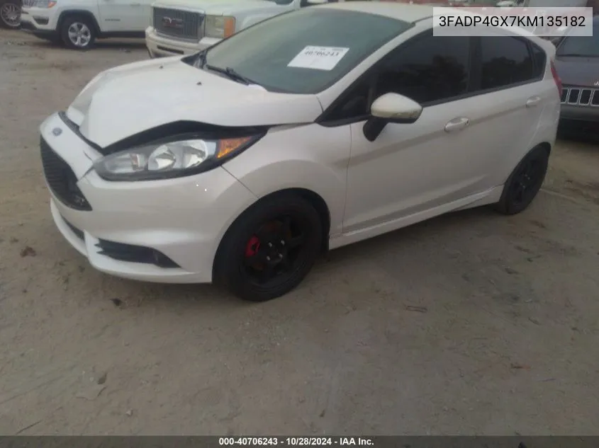 2019 Ford Fiesta St VIN: 3FADP4GX7KM135182 Lot: 40706243