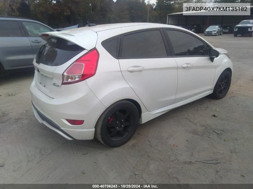 2019 Ford Fiesta St VIN: 3FADP4GX7KM135182 Lot: 40706243