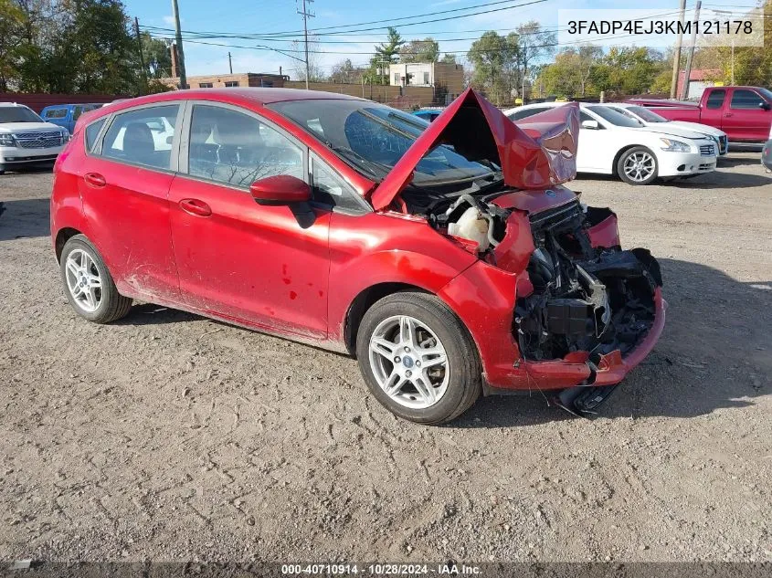 2019 Ford Fiesta Se VIN: 3FADP4EJ3KM121178 Lot: 40710914