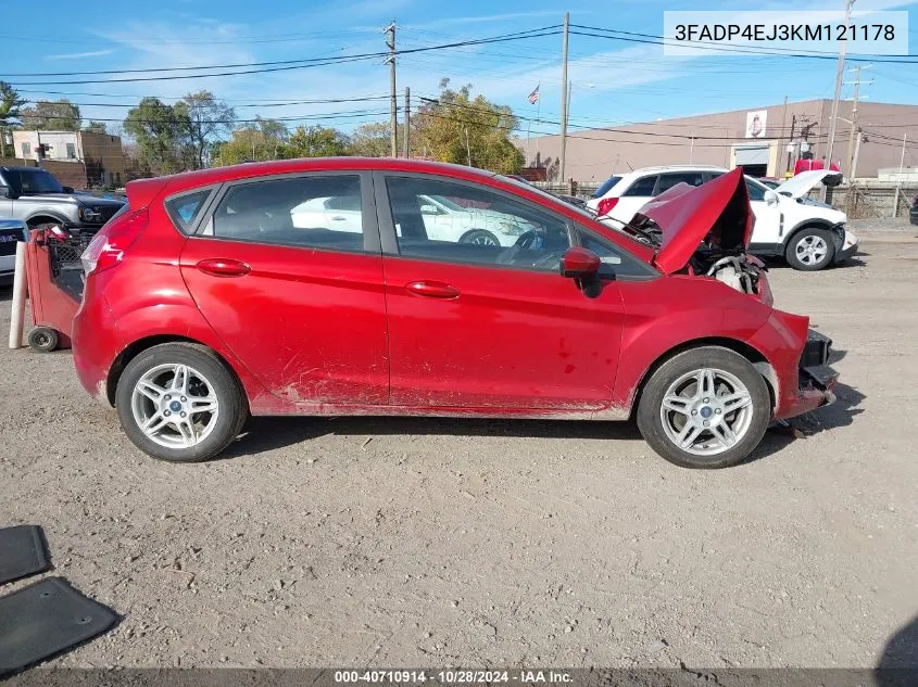 2019 Ford Fiesta Se VIN: 3FADP4EJ3KM121178 Lot: 40710914