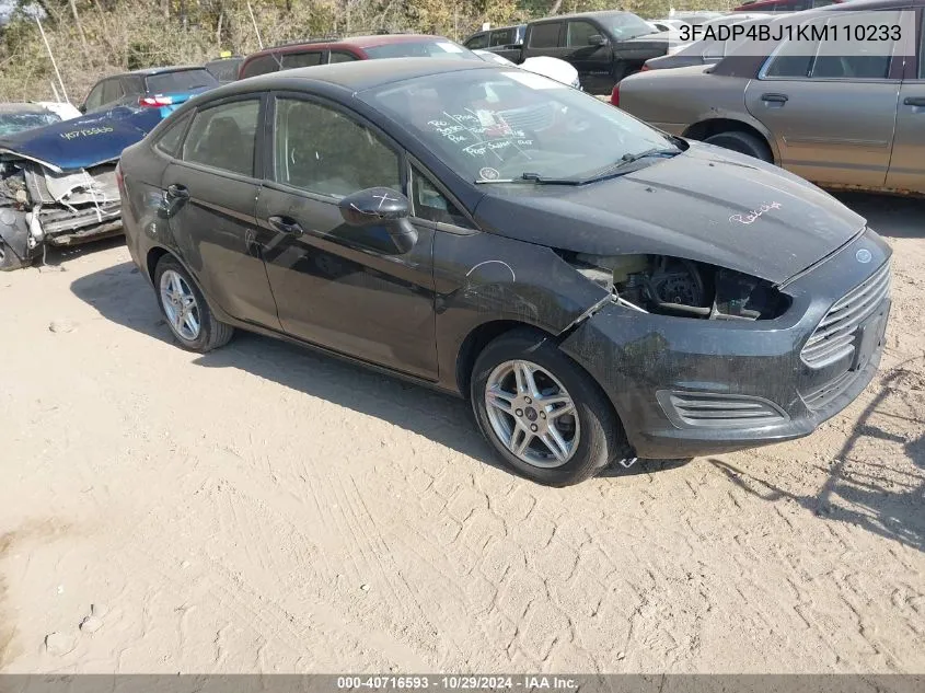 2019 Ford Fiesta Se VIN: 3FADP4BJ1KM110233 Lot: 40716593