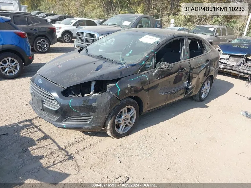 2019 Ford Fiesta Se VIN: 3FADP4BJ1KM110233 Lot: 40716593