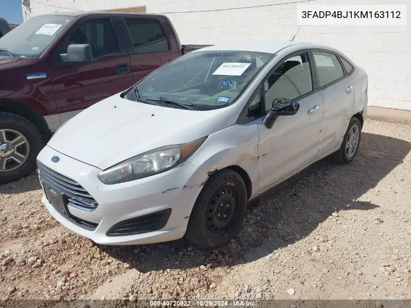 2019 Ford Fiesta Se VIN: 3FADP4BJ1KM163112 Lot: 40720922