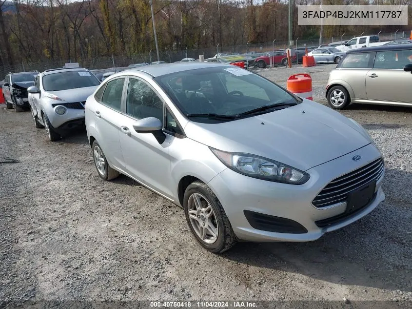 2019 Ford Fiesta Se VIN: 3FADP4BJ2KM117787 Lot: 40750418