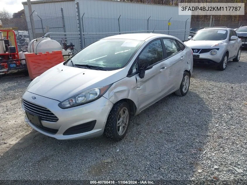 2019 Ford Fiesta Se VIN: 3FADP4BJ2KM117787 Lot: 40750418