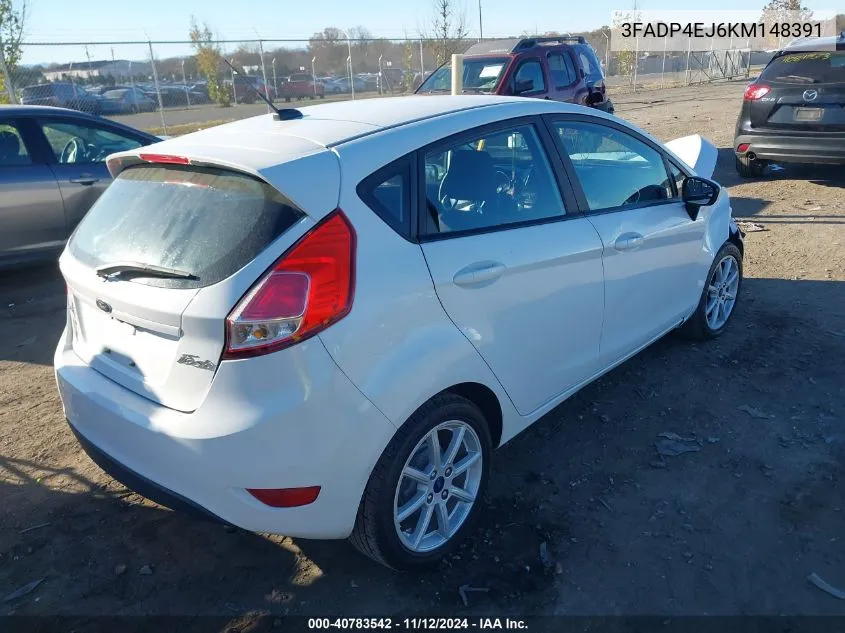 2019 Ford Fiesta Se VIN: 3FADP4EJ6KM148391 Lot: 40783542