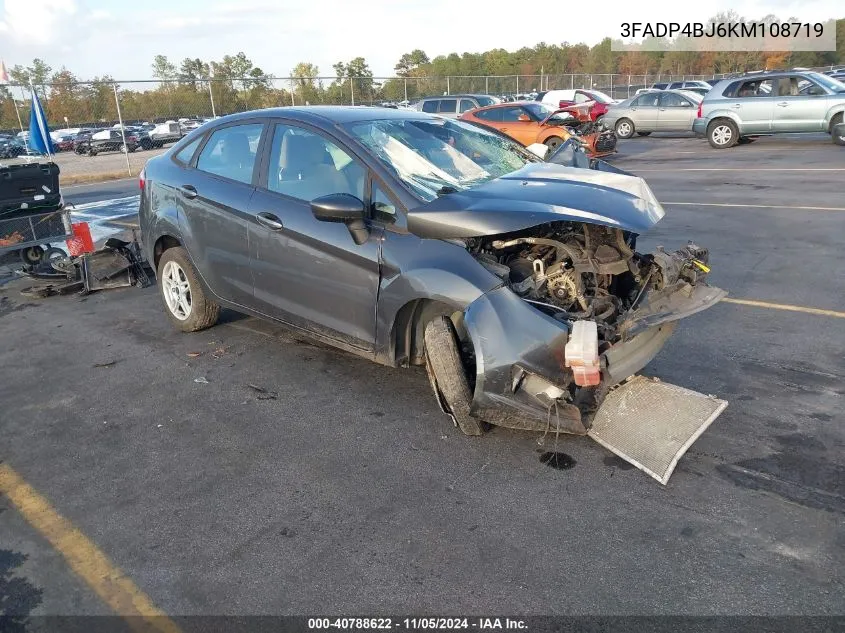 2019 Ford Fiesta Se VIN: 3FADP4BJ6KM108719 Lot: 40788622