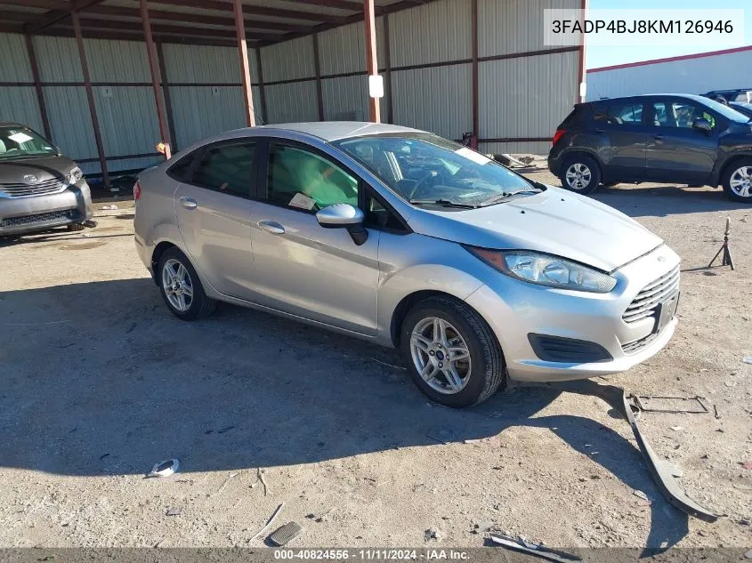 2019 Ford Fiesta Se VIN: 3FADP4BJ8KM126946 Lot: 40824556