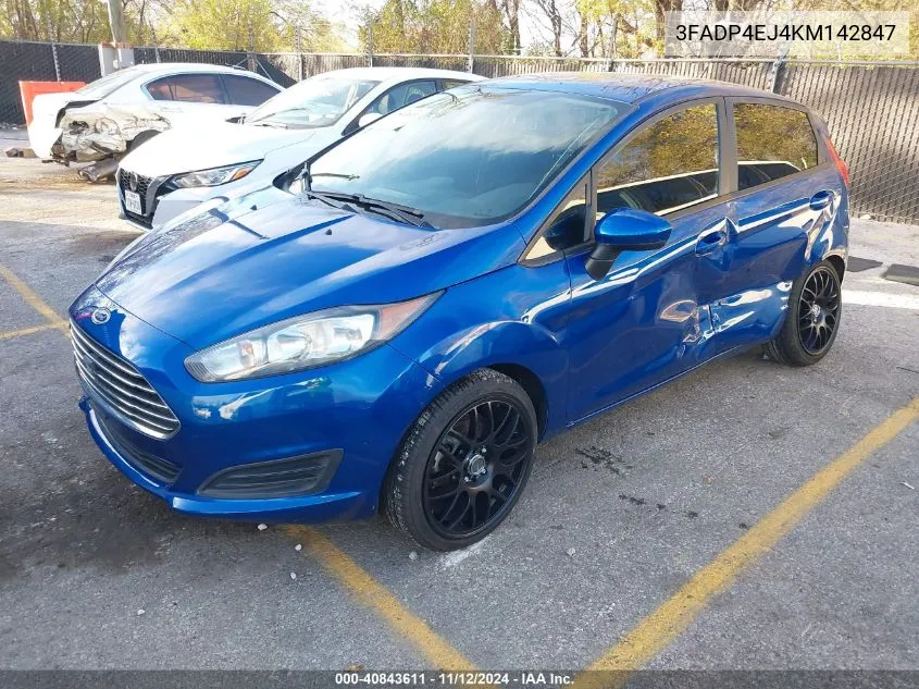 2019 Ford Fiesta Se VIN: 3FADP4EJ4KM142847 Lot: 40843611