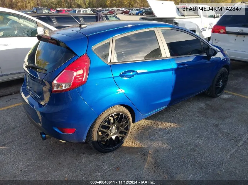 2019 Ford Fiesta Se VIN: 3FADP4EJ4KM142847 Lot: 40843611