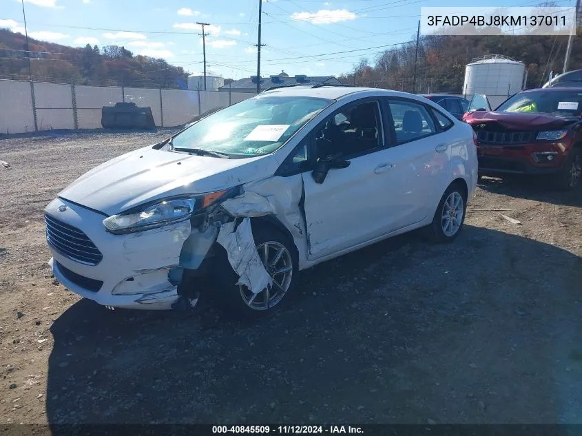 2019 Ford Fiesta Se VIN: 3FADP4BJ8KM137011 Lot: 40845509