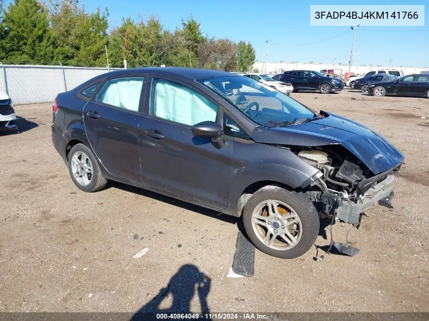 2019 Ford Fiesta Se VIN: 3FADP4BJ4KM141766 Lot: 40864049