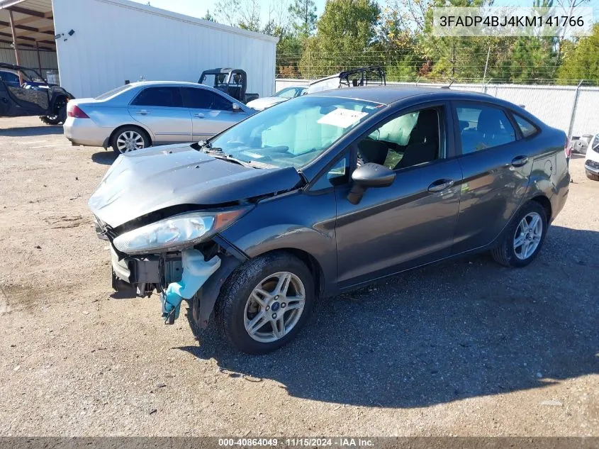 2019 Ford Fiesta Se VIN: 3FADP4BJ4KM141766 Lot: 40864049