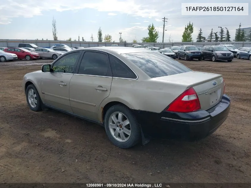 2005 Ford Five Hundred Se VIN: 1FAFP26185G127164 Lot: 12088981