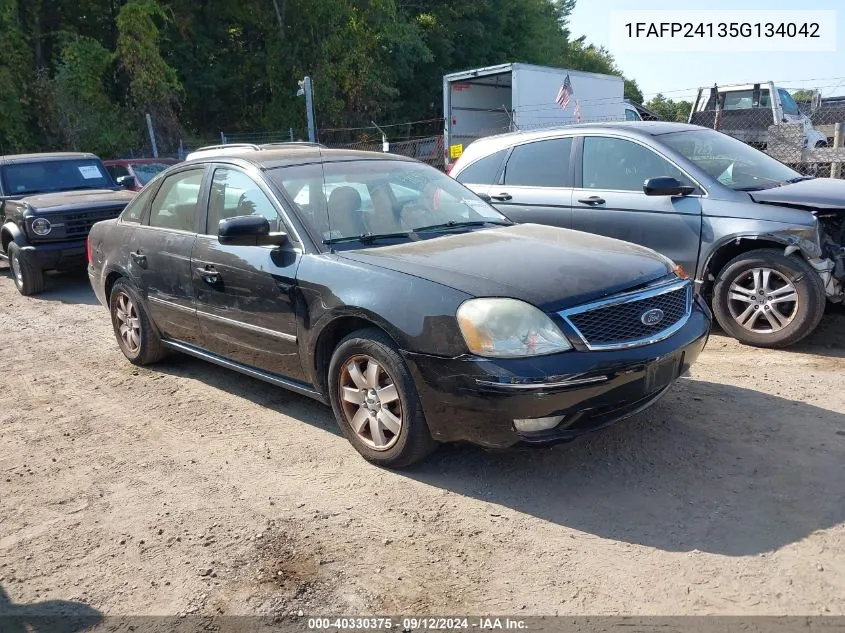 2005 Ford Five Hundred Sel VIN: 1FAFP24135G134042 Lot: 40330375