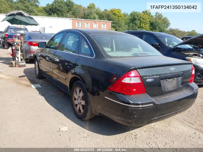 2005 Ford Five Hundred Sel VIN: 1FAFP24135G134042 Lot: 40330375