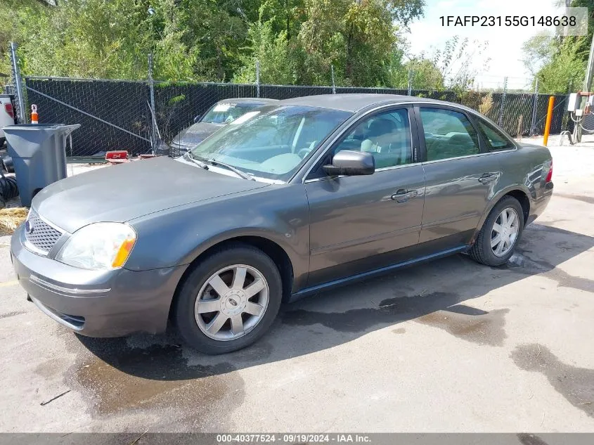 2005 Ford Five Hundred Se VIN: 1FAFP23155G148638 Lot: 40377524