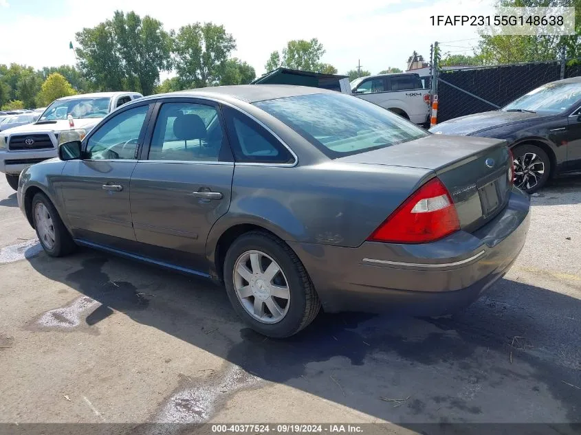 2005 Ford Five Hundred Se VIN: 1FAFP23155G148638 Lot: 40377524