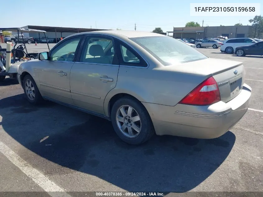 2005 Ford Five Hundred Se VIN: 1FAFP23105G159658 Lot: 40378385