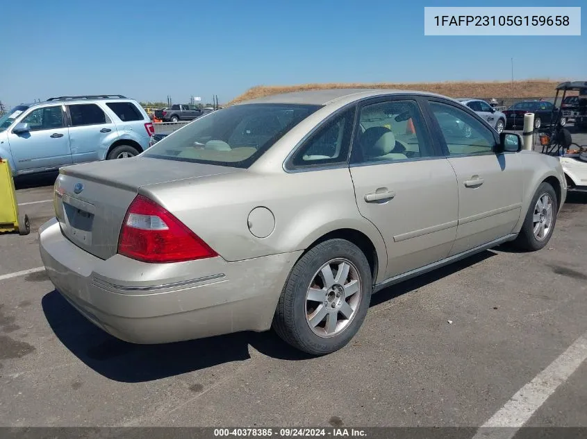 2005 Ford Five Hundred Se VIN: 1FAFP23105G159658 Lot: 40378385