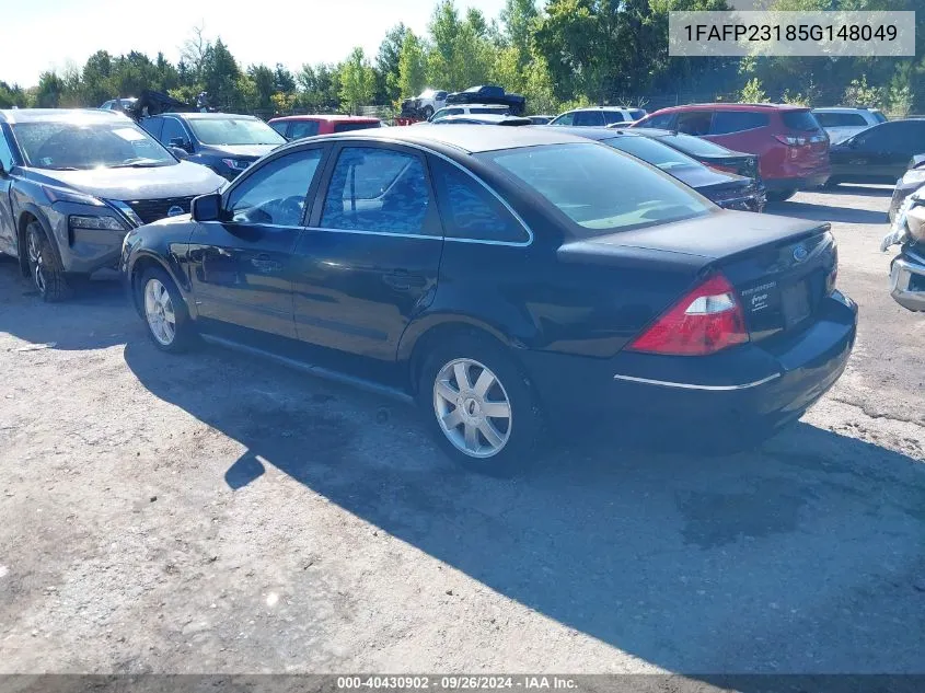 2005 Ford Five Hundred Se VIN: 1FAFP23185G148049 Lot: 40430902