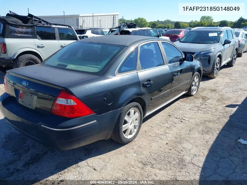 2005 Ford Five Hundred Se VIN: 1FAFP23185G148049 Lot: 40430902