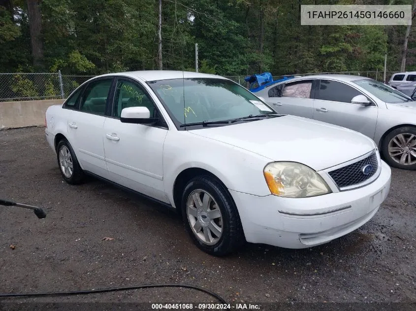 2005 Ford Five Hundred Se VIN: 1FAHP26145G146660 Lot: 40451068