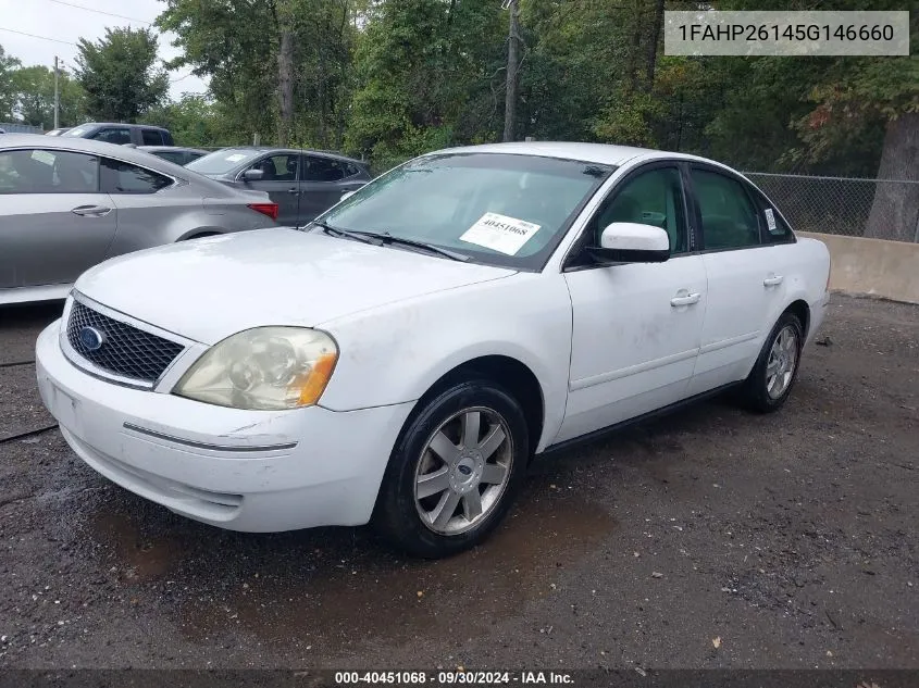 2005 Ford Five Hundred Se VIN: 1FAHP26145G146660 Lot: 40451068