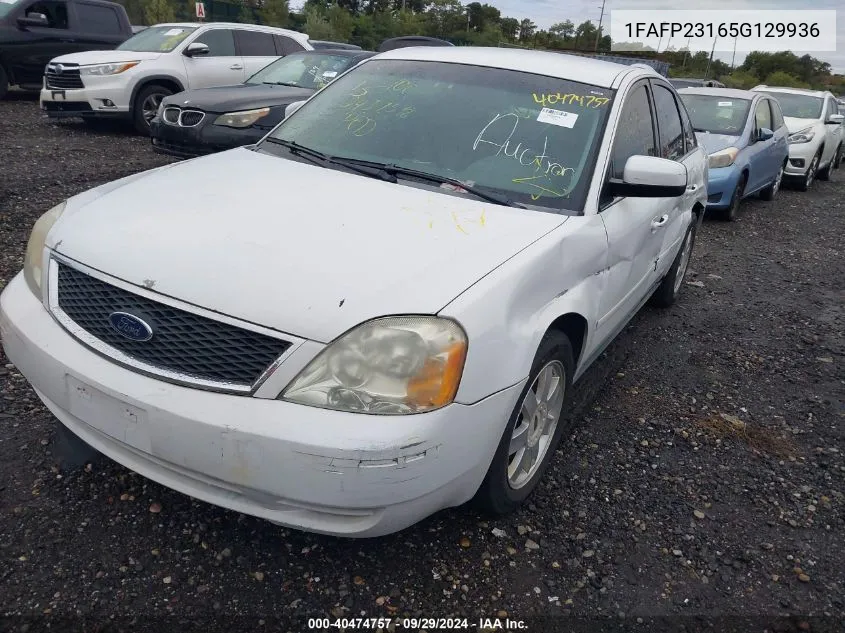 2005 Ford Five Hundred Se VIN: 1FAFP23165G129936 Lot: 40474757