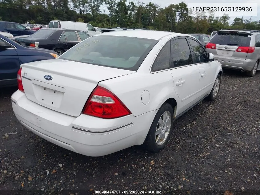 1FAFP23165G129936 2005 Ford Five Hundred Se