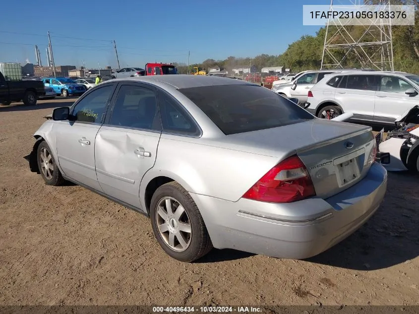 2005 Ford Five Hundred Se VIN: 1FAFP23105G183376 Lot: 40496434