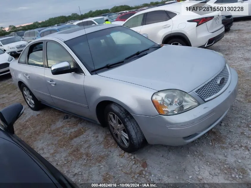 2005 Ford Five Hundred Limited VIN: 1FAFP28155G130228 Lot: 40524816