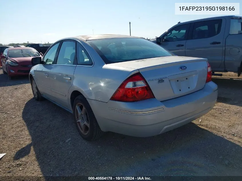 2005 Ford Five Hundred Se VIN: 1FAFP23195G198166 Lot: 40554178