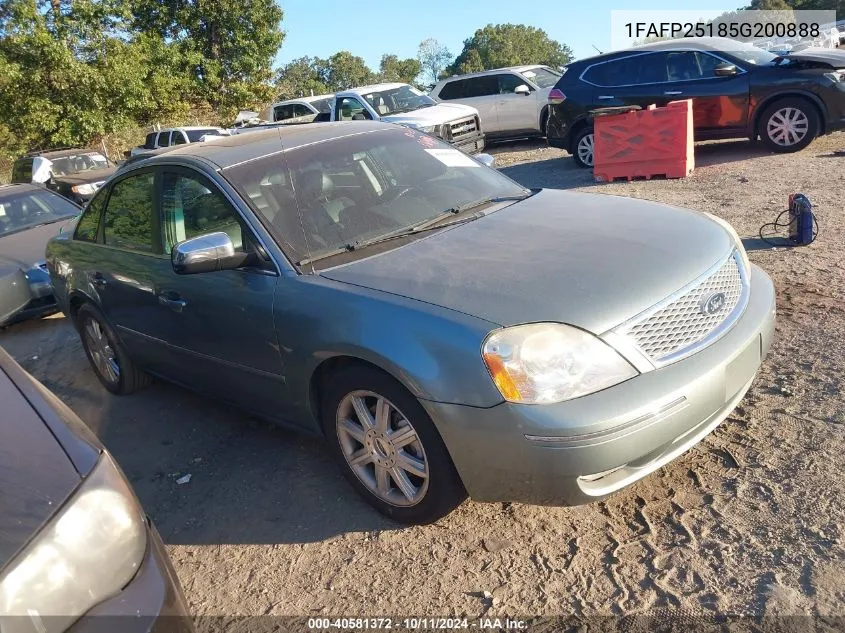 1FAFP25185G200888 2005 Ford Five Hundred Limited