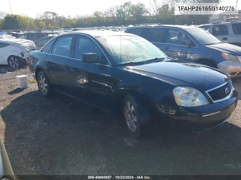 2005 Ford Five Hundred Se VIN: 1FAHP26165G140276 Lot: 40660857