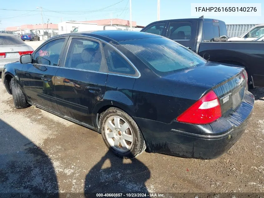 2005 Ford Five Hundred Se VIN: 1FAHP26165G140276 Lot: 40660857