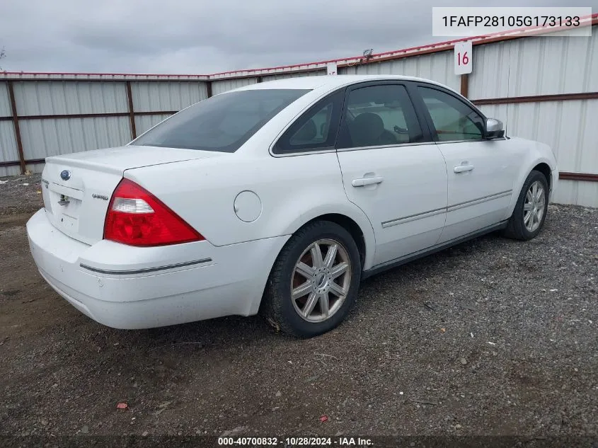 2005 Ford Five Hundred Limited VIN: 1FAFP28105G173133 Lot: 40700832