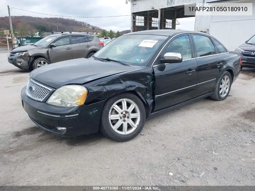 2005 Ford Five Hundred Limited VIN: 1FAFP28105G180910 Lot: 40773365