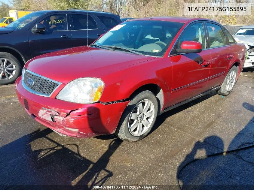 2005 Ford Five Hundred Sel VIN: 1FAFP24175G155895 Lot: 40784178