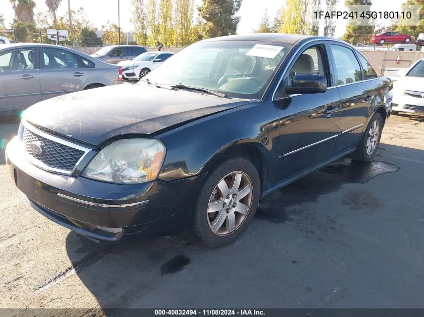 2005 Ford Five Hundred Sel VIN: 1FAFP24145G180110 Lot: 40832494