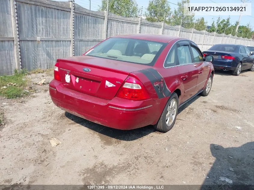 1FAFP27126G134921 2006 Ford Five Hundred