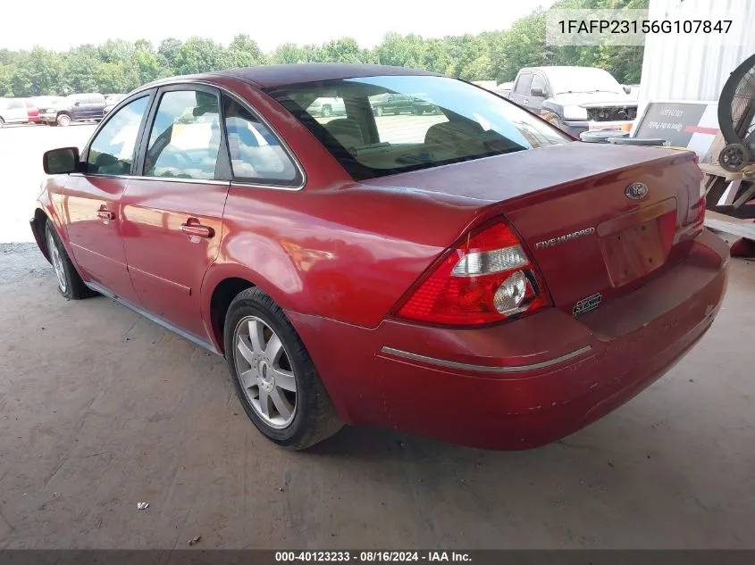 2006 Ford Five Hundred Se VIN: 1FAFP23156G107847 Lot: 40123233