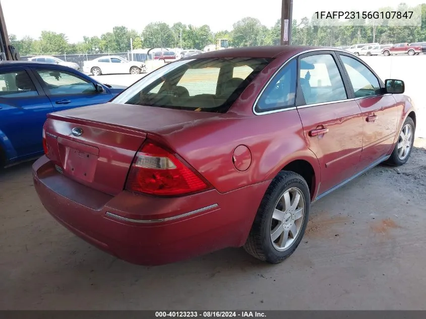 2006 Ford Five Hundred Se VIN: 1FAFP23156G107847 Lot: 40123233