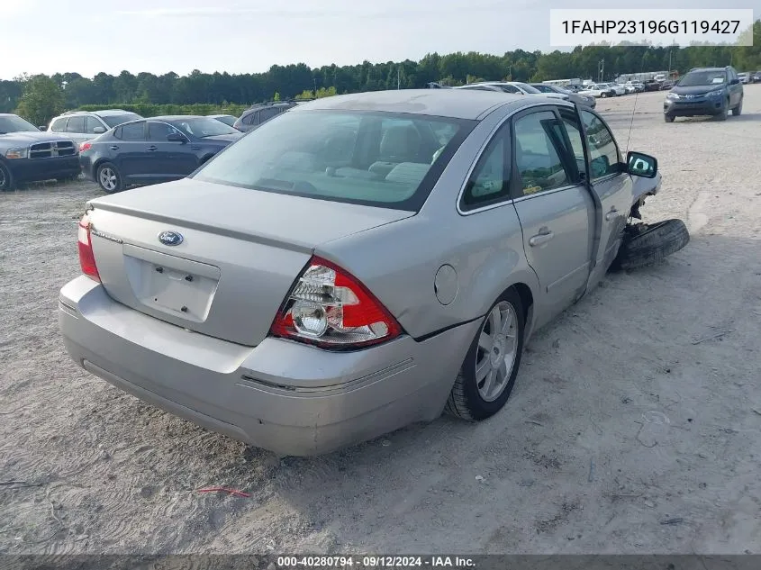 2006 Ford Five Hundred Se VIN: 1FAHP23196G119427 Lot: 40280794