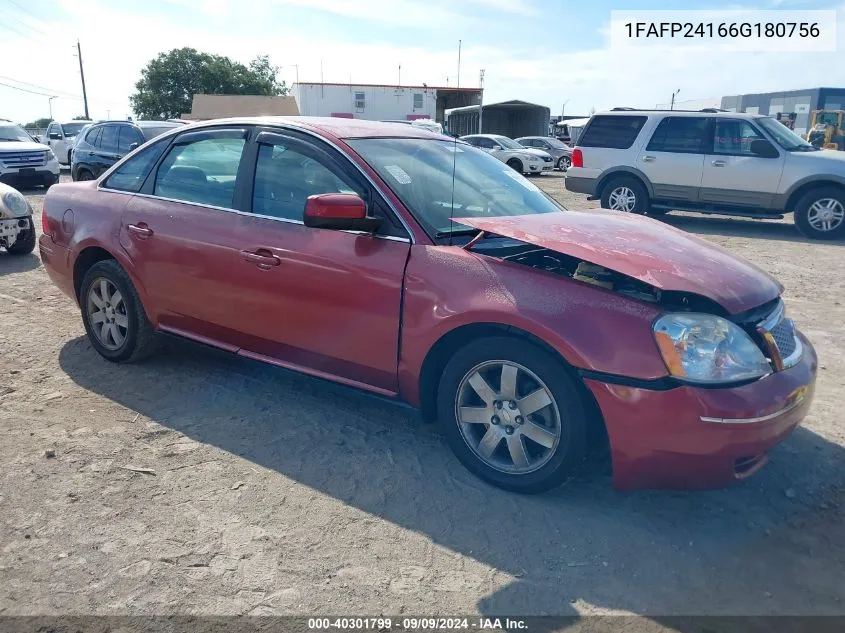 1FAFP24166G180756 2006 Ford Five Hundred Sel