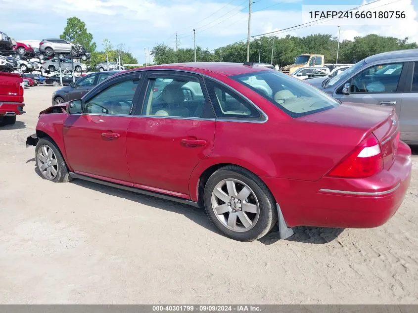 1FAFP24166G180756 2006 Ford Five Hundred Sel