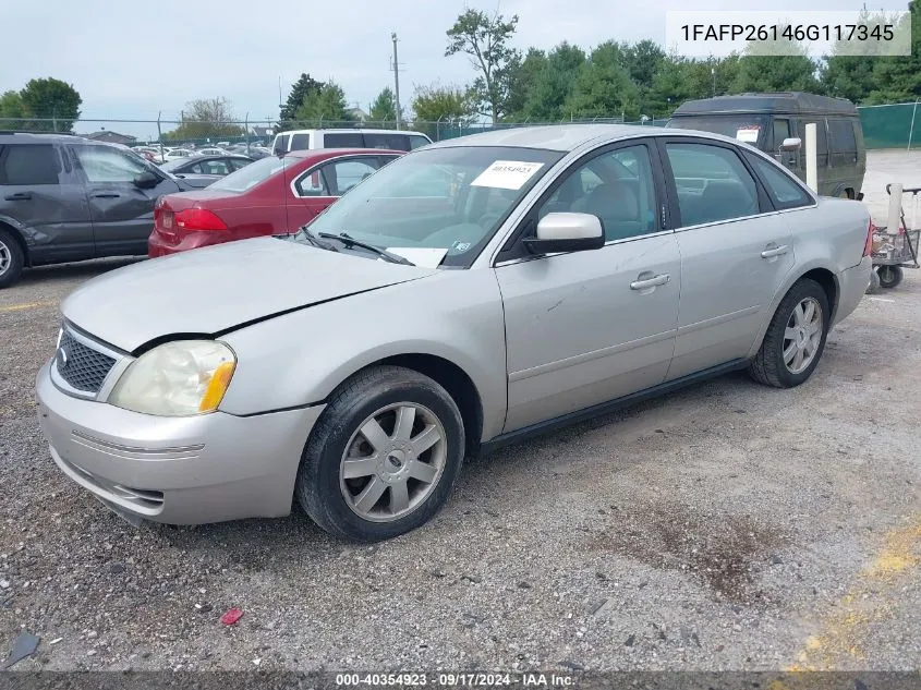 1FAFP26146G117345 2006 Ford Five Hundred Se